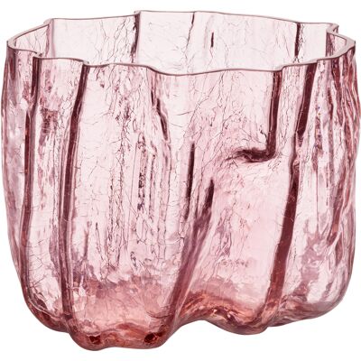 Kosta Boda Rosa Crackle Vasin - 17,5 cm - Glasvas Kosta Boda Rosa Crackle Vasin - 17,5 cm - Glasvas