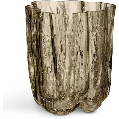 Crackle Vas Taupe, 12cm - Kosta Boda Crackle Vas Taupe, 12cm - Kosta Boda