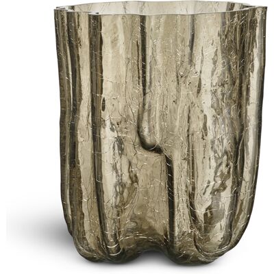 Crackle Vas H 27cm, Taupe - Kosta Boda Crackle Vas H 27cm, Taupe - Kosta Boda