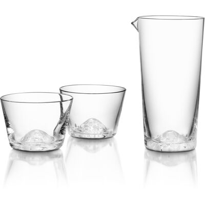 Sake Set 2 Glas & Karaff - Orrefors Sake Set 2 Glas & Karaff - Orrefors