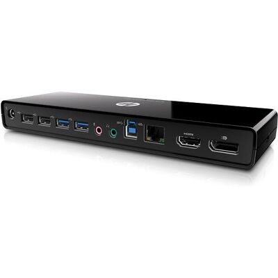 HP 3005Pr USB 3.0-dockningsstation av universalmodell utan AC-Adapter och USB-kabel HP 3005Pr USB 3.0-dockningsstation av universalmodell utan AC-Adapter och USB-kabel