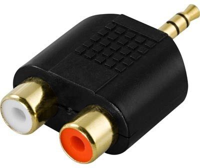 Deltaco 2 x RCA till 3.5 mm-adapter