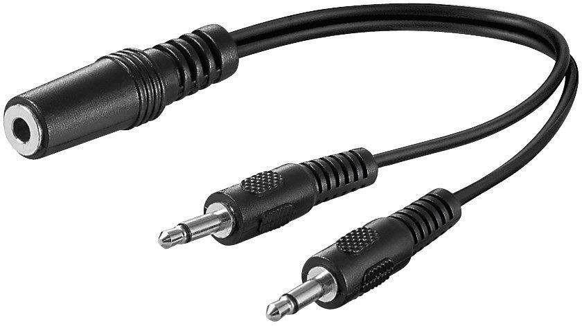 Goobay 3.5 mm stereo till 2x mono-adapter Goobay 3.5 mm stereo till 2x mono-adapter
