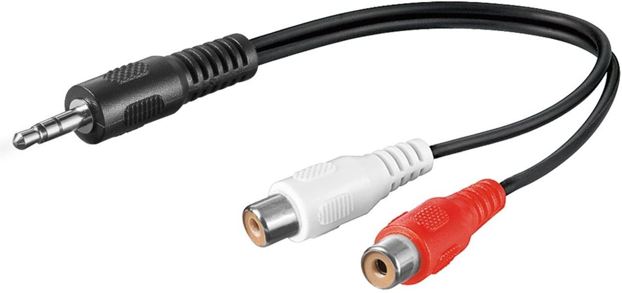 Deltaco 3.5 millimeter till RCA Y-adapter Deltaco 3.5 millimeter till RCA Y-adapter