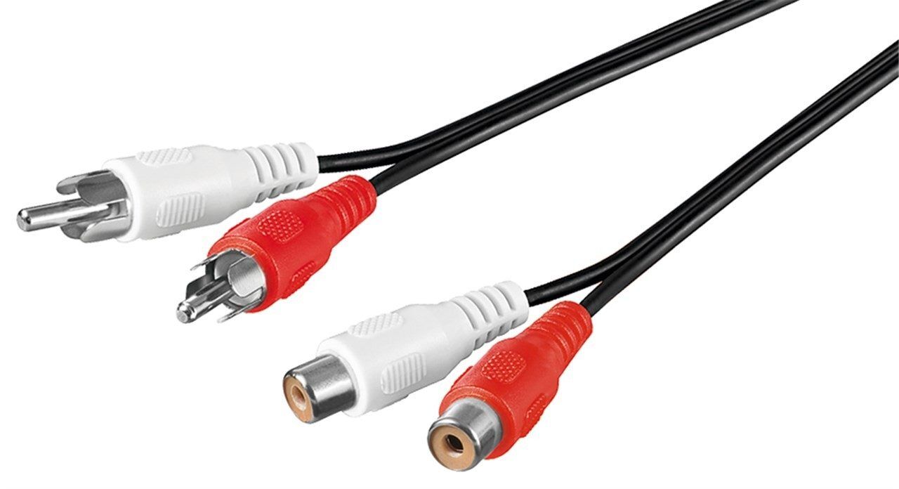 Deltaco Goobay ljudkabel 2x RCA hane till hona (10 meter) Deltaco Goobay ljudkabel 2x RCA hane till hona (10 meter)