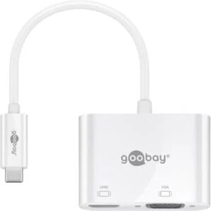 Goobay USB-C Multiport-adapter för två skärmar HDMI och VGA