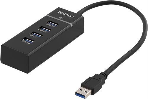 Deltaco USB 3.1-hubb med 4 portar Deltaco USB 3.1-hubb med 4 portar