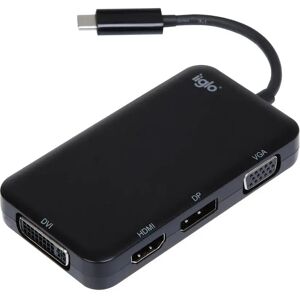 iiglo USB-C Multiport till HDMI-, DP-, VGA-, DVI-adapter (4K 60 Hz)