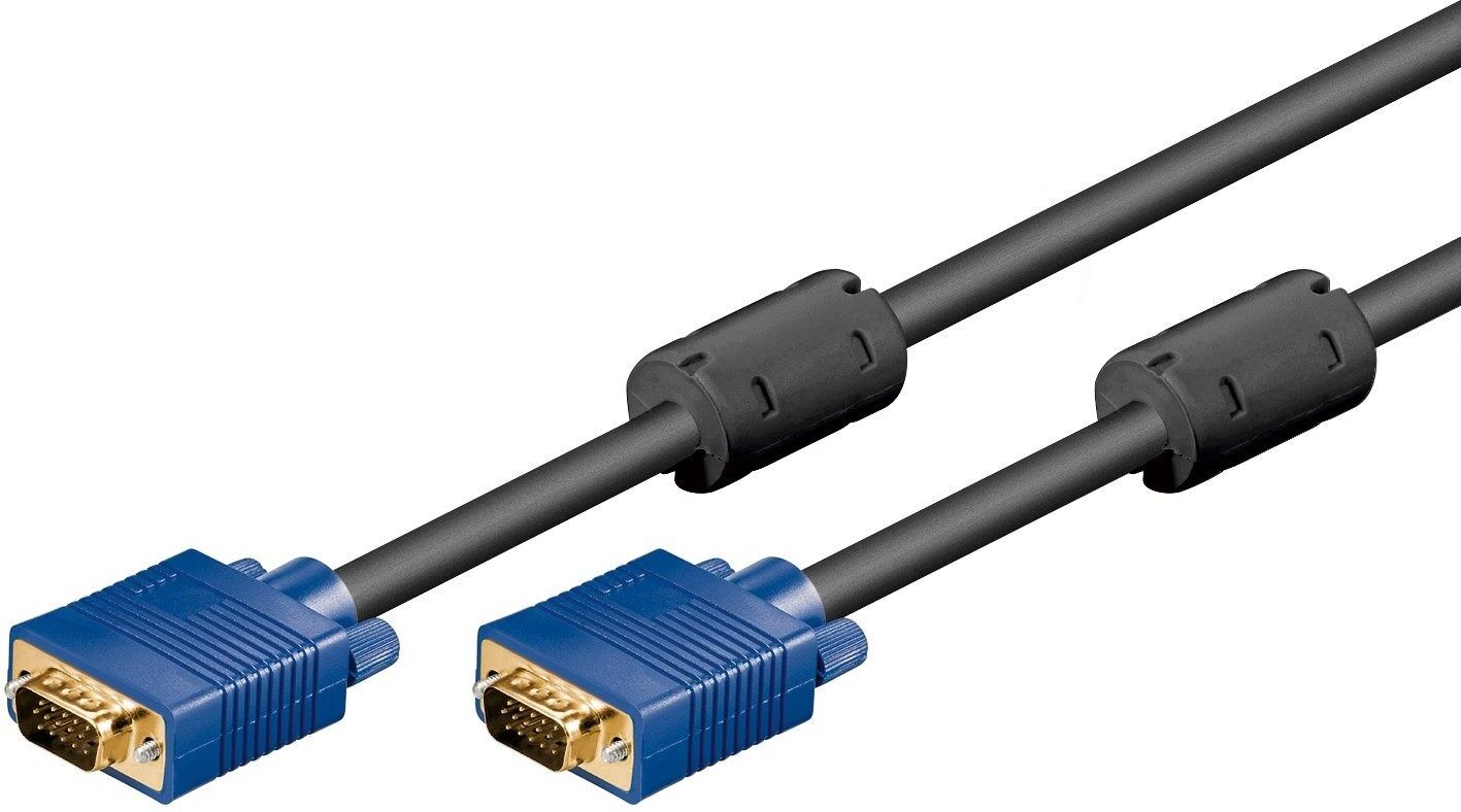 Goobay guldpläterad VGA-kabel i flera längder (5 meter) Goobay guldpläterad VGA-kabel i flera längder (5 meter)