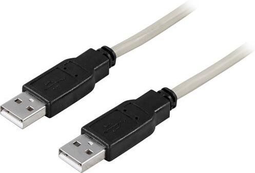 Deltaco USB-kabel 1 meter USB A till USB A Deltaco USB-kabel 1 meter USB A till USB A