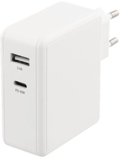 Deltaco USB-C-laddare 45W för datorer och telefoner Deltaco USB-C-laddare 45W för datorer och telefoner