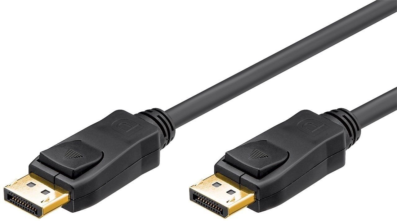 Goobay DisplayPort-kabel Guldplatterad 4K-stöd (2 meter) Goobay DisplayPort-kabel Guldplatterad 4K-stöd (2 meter)