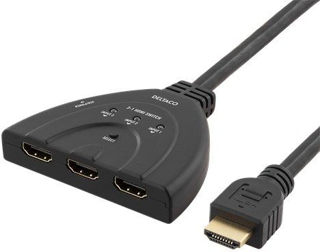 Deltaco HDMI-switch med tre ingångar (4K) Deltaco HDMI-switch med tre ingångar (4K)
