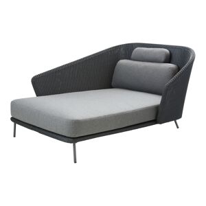 Cane-Line - Mega Daybed Höger - Grå - Solstolar Och Solsängar - Textilmaterial