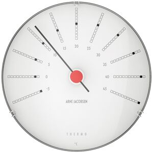 Arne Jacobsen Clocks - Bankers Termometer - Svart/vit - Vit - Klockor