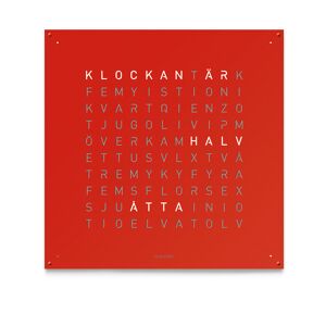 Qlocktwo - Qlocktwo Large Stainless Steel Red Pepper, Se - Red Pepper - Röd - Klockor