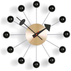 Vitra - Ball Clock Svart/mässing - Black/brass - Svart - Klockor