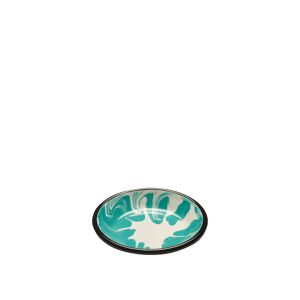 Kapka - A Little Color Round Meze Plate - Turquoise Green - Mönstrad,Grön - Uppläggningsfat