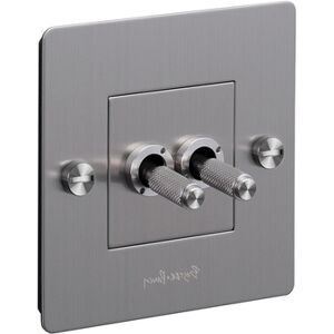 Buster + Punch - Eu 1g Double Toggle Switch - Steel - Steel - Silver - Övriga Belysningstillbehör