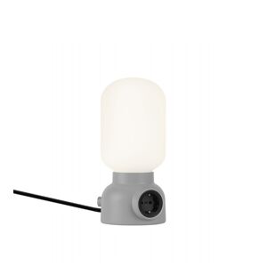 Atelje Lyktan - Plug Lamp Bord Fasdim Grå, Inkl Led-Ljuskälla Med E27-Sockel - Grå - Bordslampor