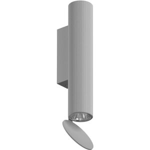 Flos - Flauta H225 Riga Outdoor, Grey, Inkl. 12w Led 2x555lm 2700k - Grå - Vägglampor Utomhus