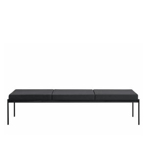 Artek - Kiki Bench 3-Sits, Läder L1, Cognac - Cognac, Black - Brun - Läder/metall