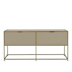 Ligne Roset - Dita Console 1 Flap Door, Perle Lacquer, Without Glass Shelf - Grå - Skänkar Och Sideboards - Metall