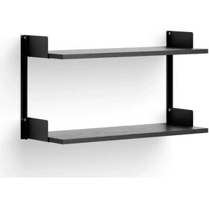 New Works - New Works Wall Shelf 45 - Black Ash/black - Svart - Hyllor & Hyllsystem