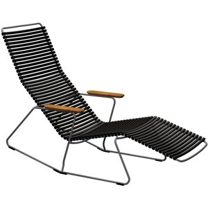 Houe - Click Sunrocker - Black - Black - Solstolar Och Solsängar - Metall/trä/plast