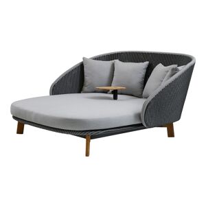 Cane-Line - Peacock Daybed - Light Grey/grey - Solstolar Och Solsängar - Textilmaterial