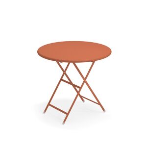 Emu - Arc En Ciel Folding Round Table, Maple Red - Röd - Balkong- Och Cafébord - Metall
