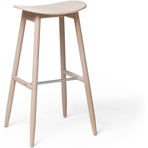 Massproductions - Icha Bar Stool - H 750, Natural Beech, Utan Klädsel - Valnöt - Barstolar