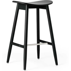 Massproductions - Icha Bar Stool - H 650, Black Stained Oak, Utan Klädsel - Svart - Svart - Barstolar - Trä