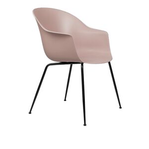 Gubi - Bat Dining Chair, Un-Upholstered Black Matt Base, Sweet Pink Shell - Rosa - Matstolar