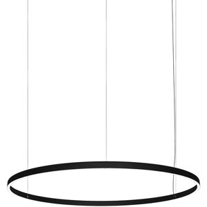 Luceplan - Compendium Circle Suspension Black 72 Cm - Black - Svart - Pendellampor