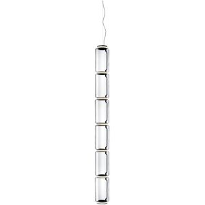 Flos - Noctambule Suspension - 6 Low Cylinders - Black - Black - Transparent,Svart - Pendellampor