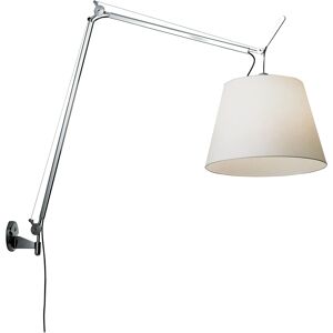 Artemide - Tolomeo Mega Vägglampa, Aluminium, Skärm I Pergamentpapper Ø 42 Cm, Med Dimmer - Aluminium With Dimmer - Silver - Vägglampor