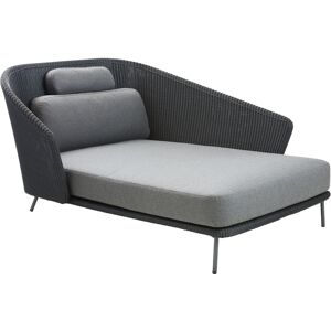 Cane-Line - Mega Daybed Vänster - Grå - Solstolar Och Solsängar - Textilmaterial