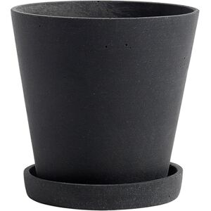 Hay - Flowerpot With Saucer M - Black - Black - Svart - Krukor