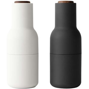 Audo Copenhagen - Bottle Grinder Ash/carbon Plastic, Walnut Lid - Grå - Kvarnar