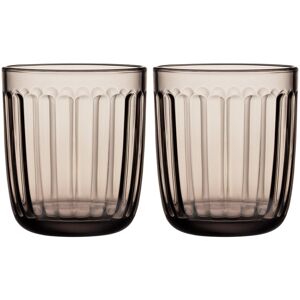 iittala - Raami Dricksglas - 2-Pack, Linne - Brun - Dricksglas