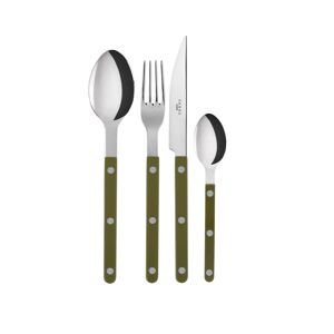 Sabre Paris Bistrot 4 Pieces Cutlery Set Solid Green Fern