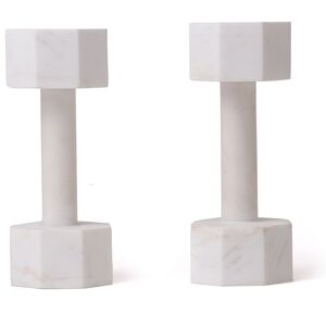 Seletti - Marble Dumbbell 2kg - Set Of 2 - Vit - Vit - Träningsredskap