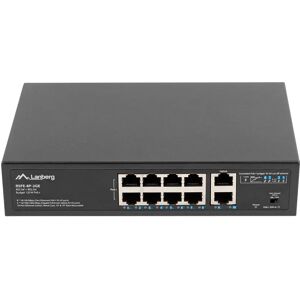 Lanberg Switch Rack” 10-Port 100mb (8-Port Poe, 30w/port Max 120w)