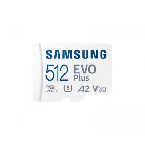"Micro-SD Minneskort med Adapter Samsung MB-MC512KAEU 512 GB UHS-I 130 MB/s"