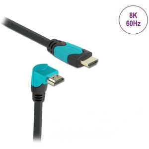 Delock High Speed Hdmi-Kabel 2.1 Nedåtvinklad - Svart - 3m