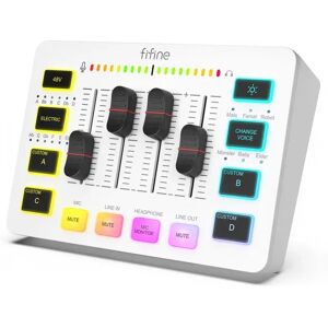 Fifine Ampligame Sc3 Gaming Usb Mixer - Mixerbord För Streaming & Podcast