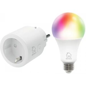 Deltaco Smart Home Smart Plug Wifi + Rgb Led-Lampa E27 Wifi 9w