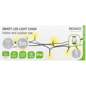 Deltaco Smart Home Wifi-Ljusslinga - 5m, 40 Led