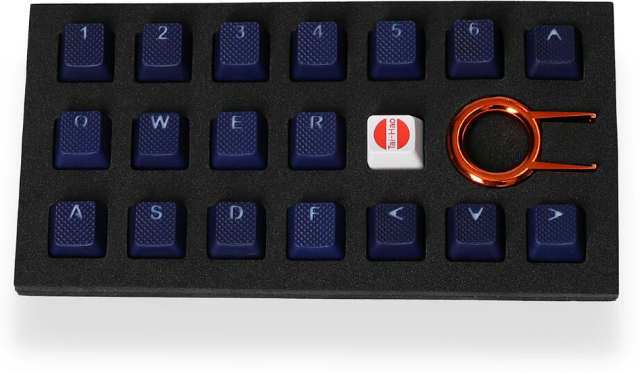 Tai-Hao 18-Key Gummi Double-shot Bakgrundsbelyst Keycap-set - Mörkblå Tai-Hao 18-Key Gummi Double-shot Bakgrundsbelyst Keycap-set - Mörkblå